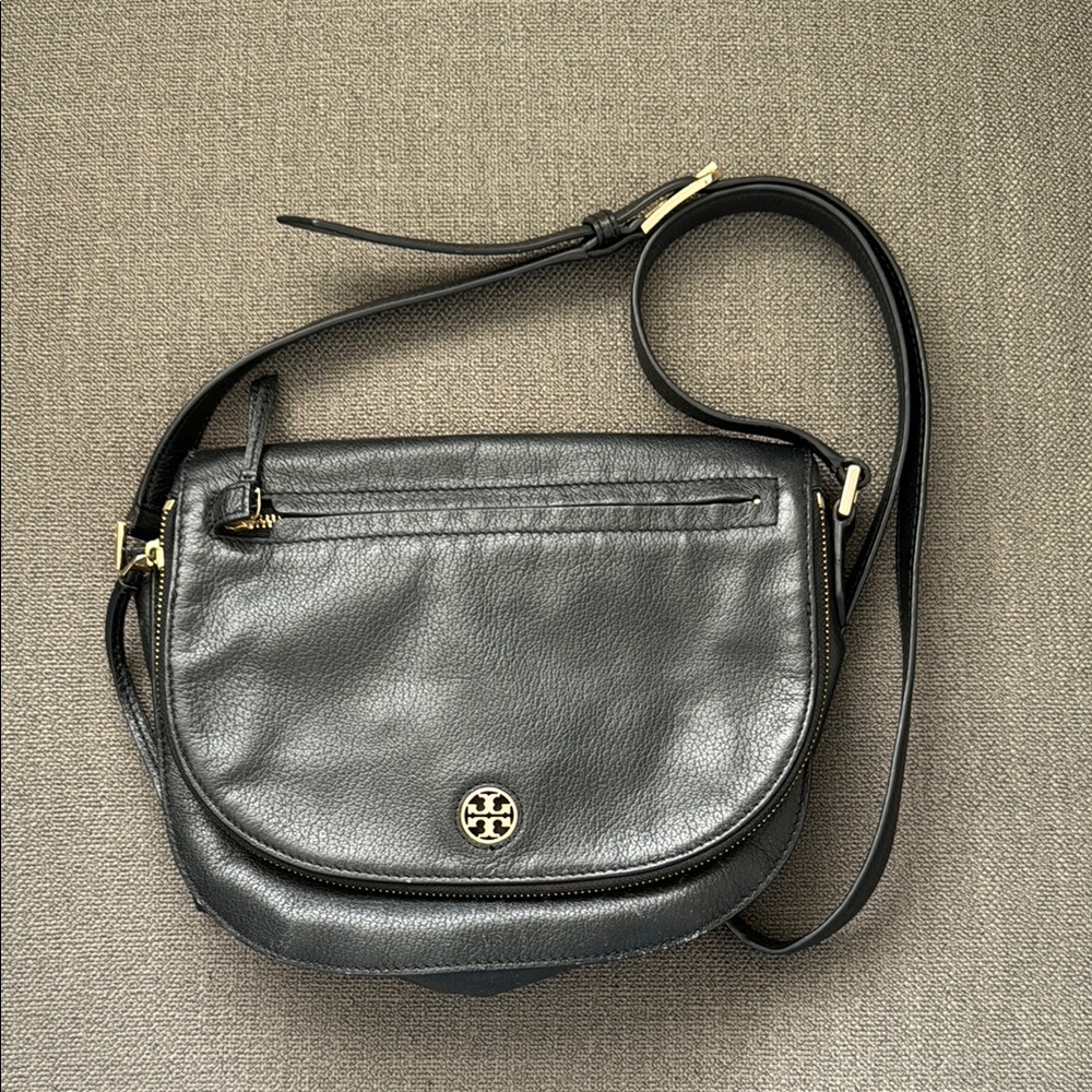 Black Leather Crossbody Bag